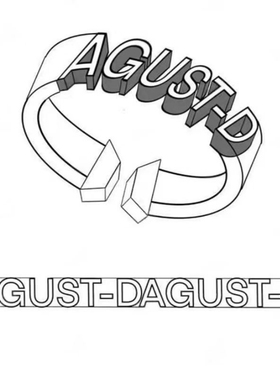 防弹少年团闵玧其AD戒指应援周边时尚潮流百搭小众设计开口食指戒