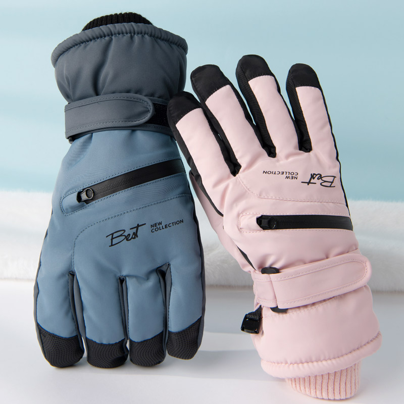 男士滑雪手套冬季冬天防水户外男生加绒加厚保暖防风骑行五指触屏