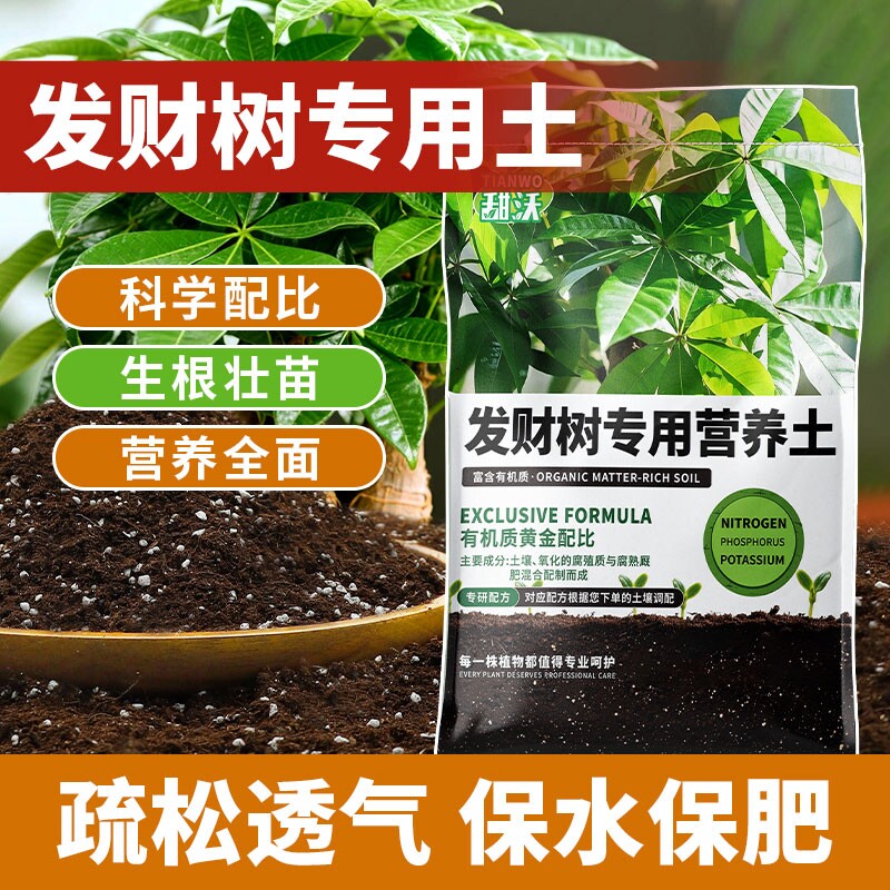 发财树专用营养土室内阳台家用绿植有机土育苗官方园艺种植土花土
