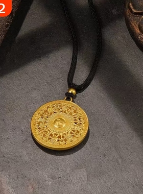 沙金财神貔貅吊坠黄金色仿真金