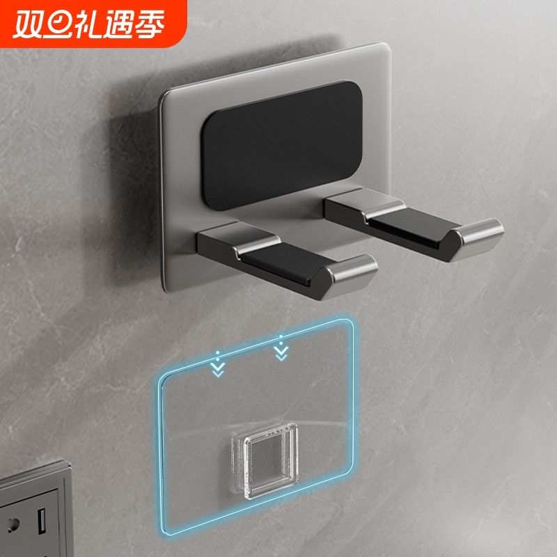 吹风机置物架支架免打孔卫生间电吹风挂架壁挂式风筒太空铝收纳