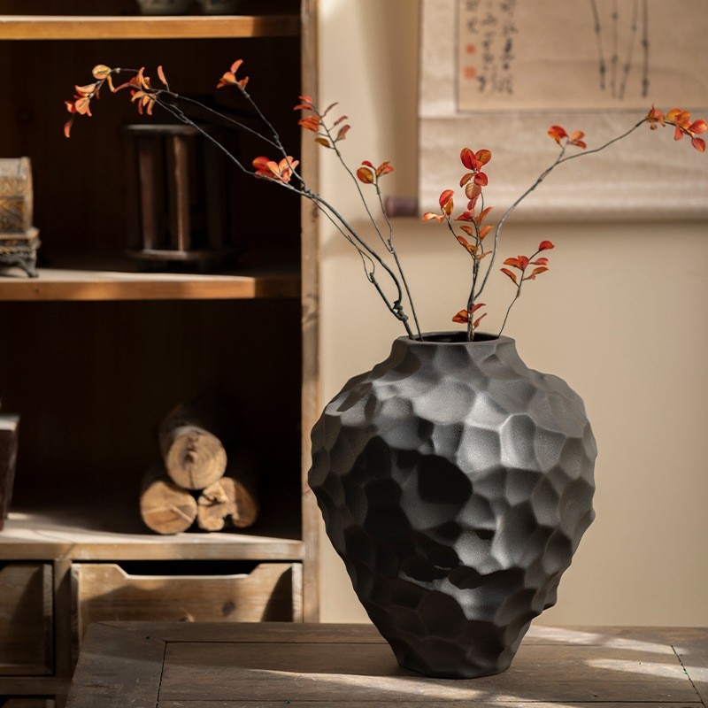 景德镇新中式陶瓷花盆轻奢高档创意花瓶客厅酒店民宿水养鲜花摆件