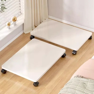 可移动收纳箱底座带滑轮主机托盘花架万向轮打印机托架长方形带轮