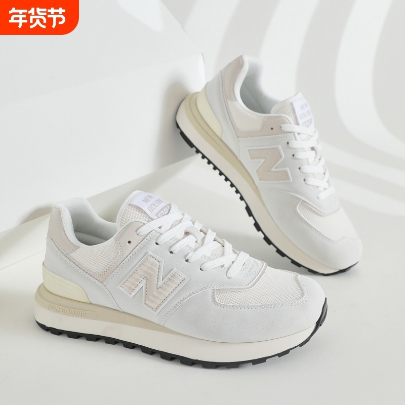 NEWBOLUNE/男鞋新款爆款休闲运动鞋574lg情侣款跑步鞋女鞋元祖灰