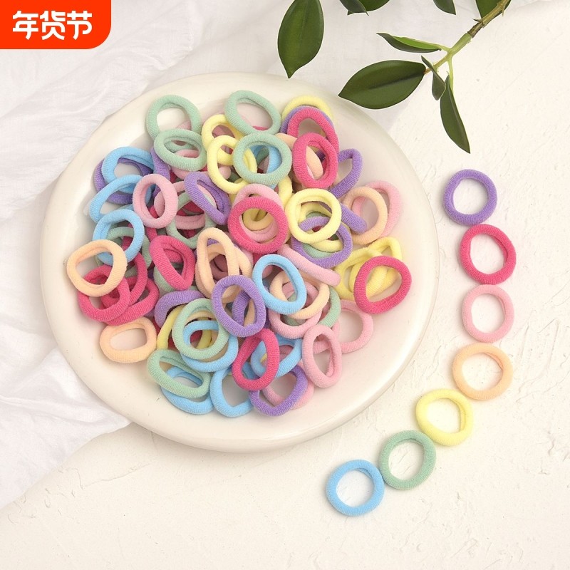 小女孩不伤发毛巾圈儿童拇指女扎头发圈橡皮筋高弹力皮筋宝宝头绳