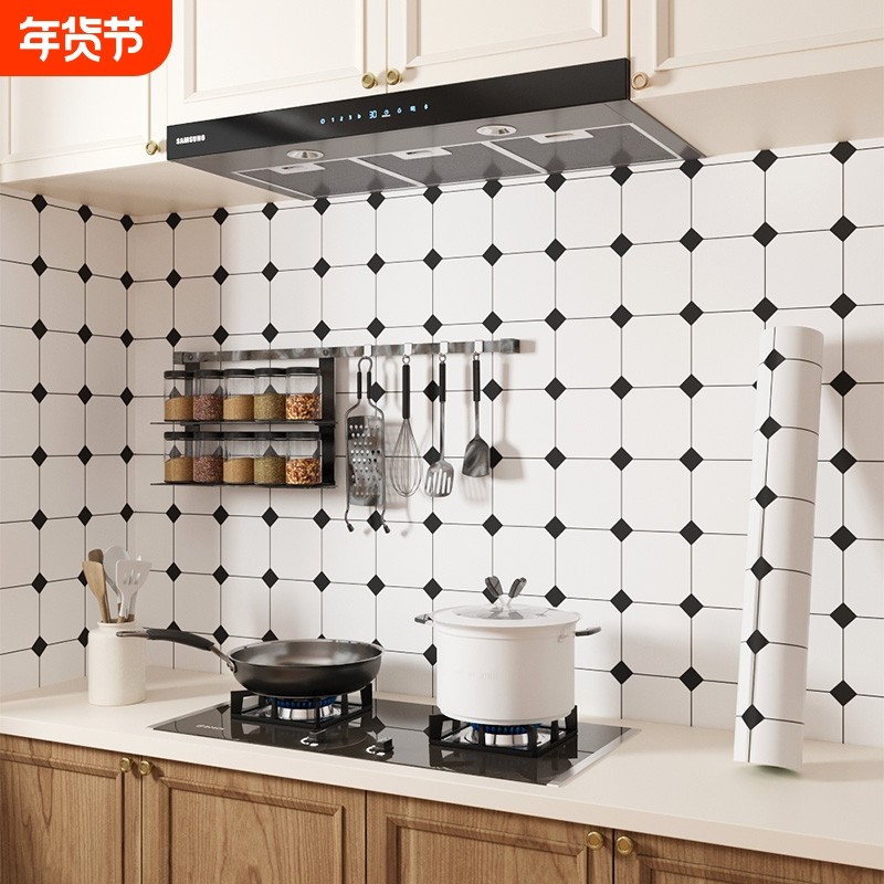 厨房防油贴纸特厚墙纸自粘防火耐高温灶台瓷砖墙面专用装饰墙壁纸,家居饰品,软装墙贴,淘宝优惠券,粉丝福利购,淘宝优惠卷
