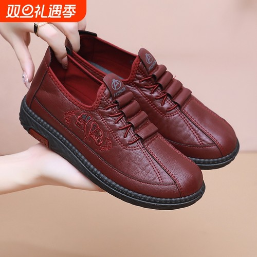 新款老北京布鞋女鞋春秋中老年妈妈鞋平底软底轻便鞋老人休闲单鞋