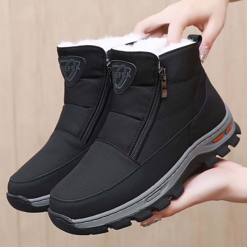 老北京布鞋冬老人棉鞋男加绒保暖羊毛鞋防滑防水休闲爸爸鞋雪地靴