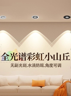 彩虹小山丘射灯客厅家用嵌入式2026新款led超薄洗墙灯75开孔筒灯