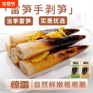 惊雷安吉特产雷笋手剥笋泡椒竹笋尖开袋即食零食脆笋新鲜230g汤味