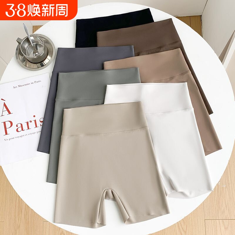 三分鲨鱼裤夏季女外穿安全裤短裤收腹提臀瑜伽加绒内穿黑色健身