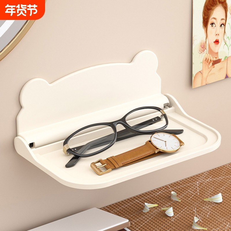 可折叠墙上床头置物架卫生间手机免打孔收纳架机顶盒架卧室浴室,收纳整理,整理架/置物架/收纳架,淘宝优惠券,粉丝福利购,淘宝优惠卷