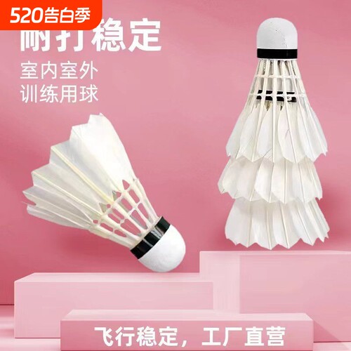 羽毛球正品不易打烂鹅毛室外比赛套装训练用球
