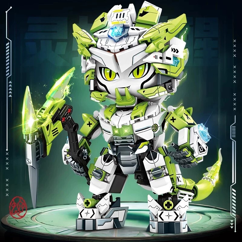 【新品】十二生肖机甲积木模型图片
