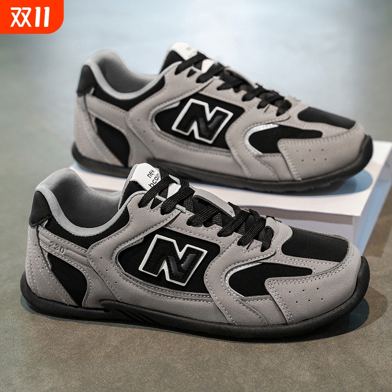 NEWBOLUNE/新百伦男鞋板鞋运动鞋秋冬季增高情侣时装靴加绒白色