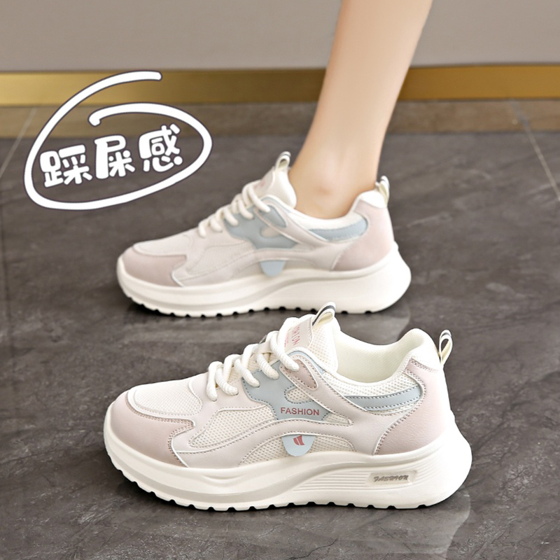 踩屎感运动鞋女款2025年新款春秋减震跑步轻便软底超轻防滑老爹鞋