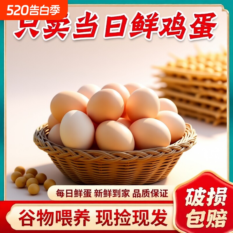 正宗土鸡蛋大别山散养新鲜笨鸡蛋柴鸡蛋虫草鸡蛋无抗谷物鲜蛋乌鸡