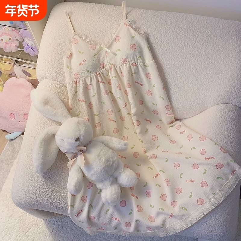 纯欲睡裙夏季女吊带胸垫睡衣夏天甜美可爱春秋款家居服新款上新