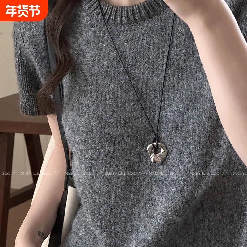 韩国时髦感小梳子黑绳项链女高级感气质卫衣链长款复古小众毛衣链,饰品/流行首饰/时尚饰品新,项链,淘宝优惠券,粉丝福利购,淘宝优惠卷