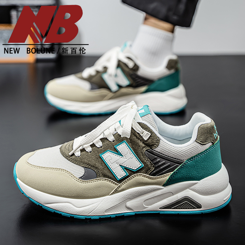 NEWBOLUNE/新百伦男鞋秋季透气运动板鞋学生潮流跑步鞋防滑耐磨