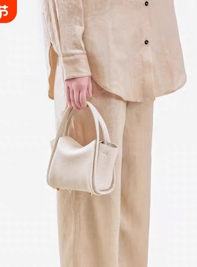 时尚元宝包mini菜篮子设计师款手提斜挎迷你小手机包手拎包牛皮