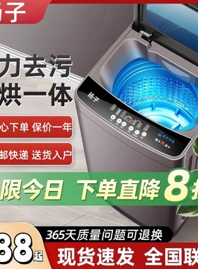 扬子12/10kg洗衣机家用全自动小型宿舍波轮出租房洗烘一体大容量