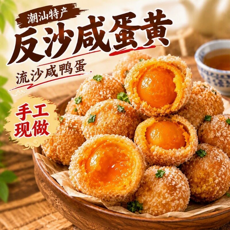 潮汕特产反沙咸蛋黄咸鸭蛋蛋黄酥