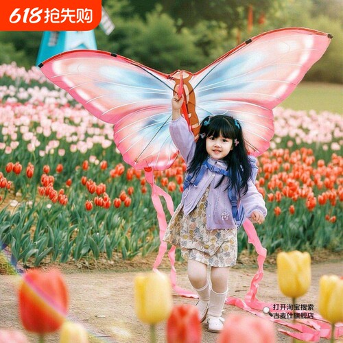 蝴蝶风筝儿童微风易飞大人专用2026新款户外春游好物野餐拍照道具