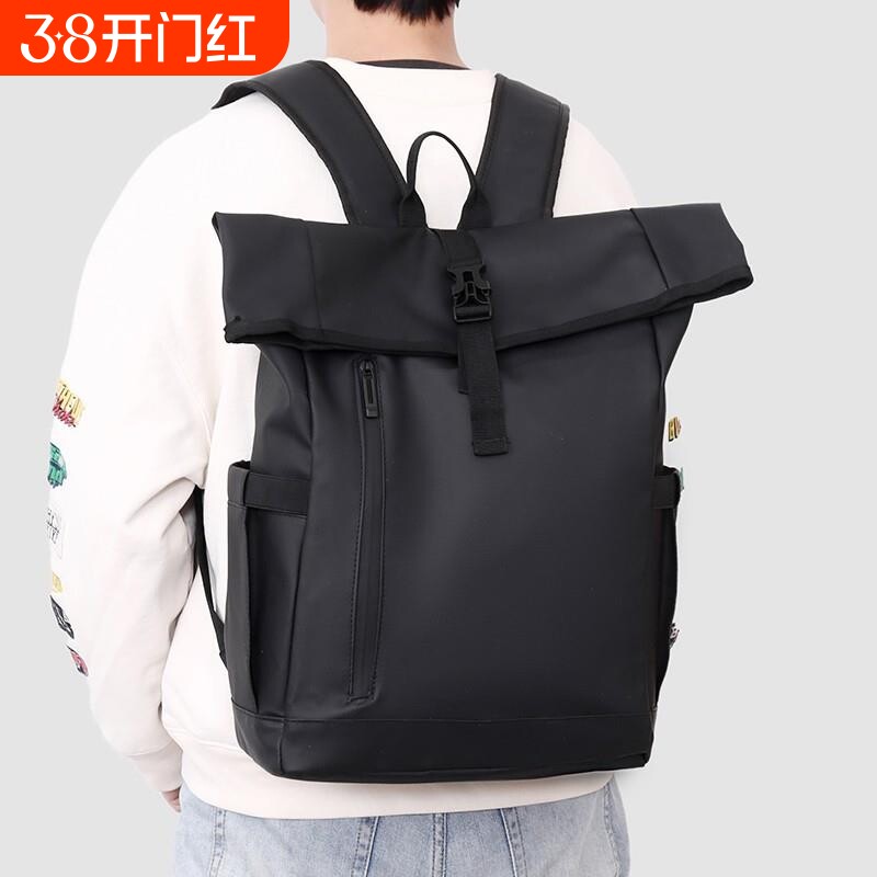 2026男士双肩包大容量高级感背包女旅游包帆布黑色尼龙健身防水