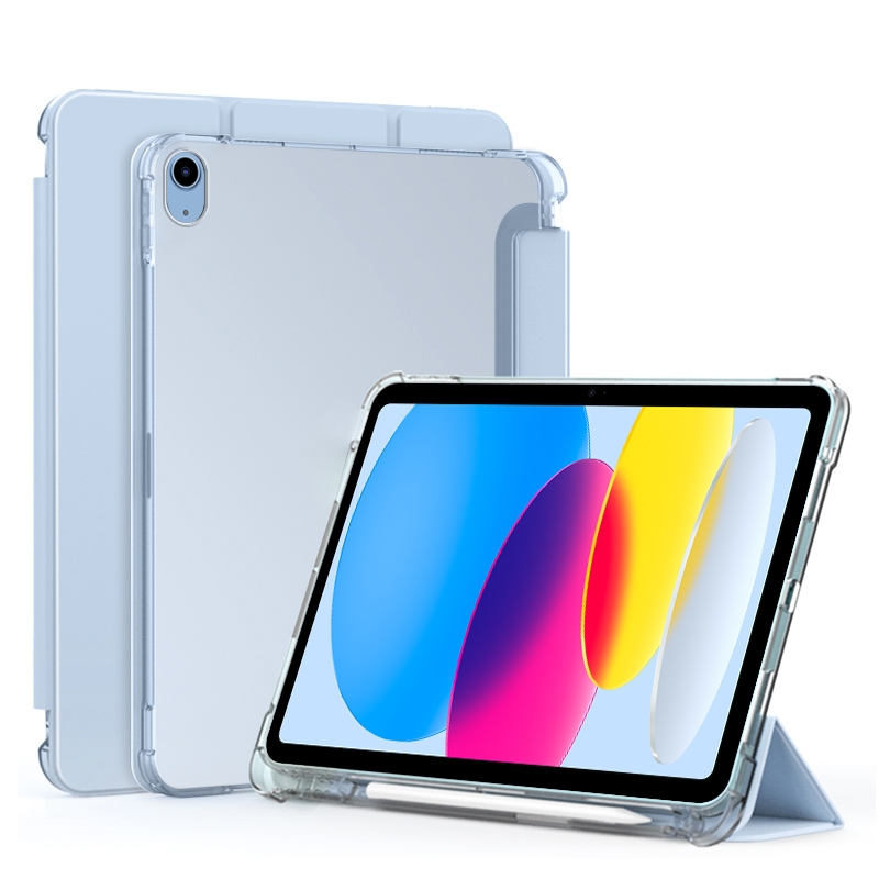 适用iPad11/10保护壳透明气襄带笔槽ipadAir7/6保护套pro11代苹果11英寸第十代三折2025款ipadmini7全包防弯