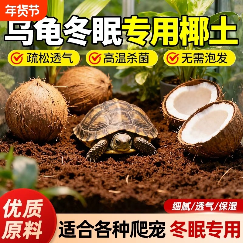 椰土乌龟冬眠专用爬宠寄居蟹泡保暖垫料过冬饲养用品疏松造景蓬松,鲜花速递/花卉仿真/绿植园艺,介质/营养土,淘宝优惠券,粉丝福利购,淘宝优惠卷