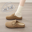 真皮 一脚蹬懒人博肯鞋 春秋勃肯鞋 女包头孕妇半拖外穿2025复古新款