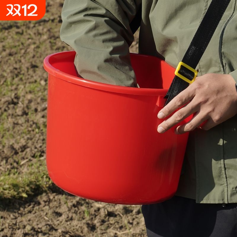 人工肩背便携式撒肥神器背式摘果摘菜种子饲料施肥肥料塑料桶加厚