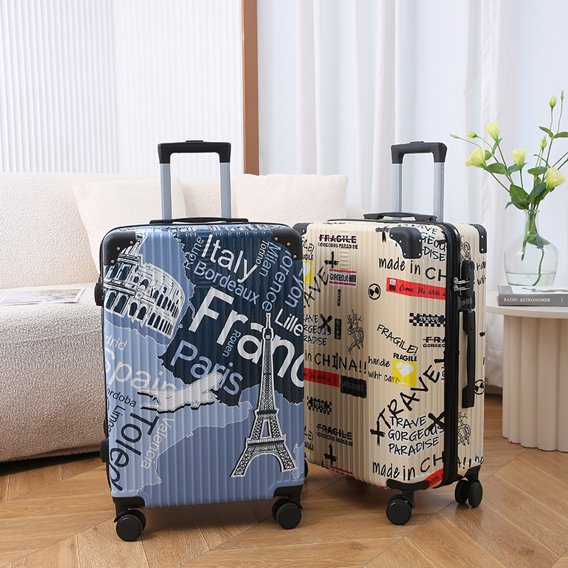 20寸卡通大容量可登机大行李箱24寸轻音万向轮长途出行密码拉杆箱