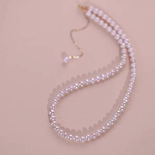 诸暨淡水无核珍珠项链爆款小米珠颈链轻奢气质女锁骨链黄金正圆