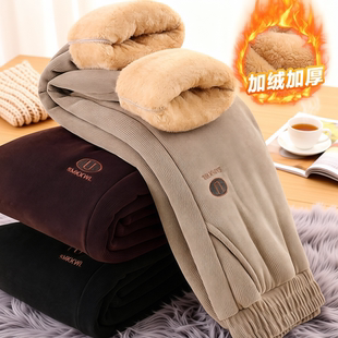 老人妈妈大码 子加绒加厚奶奶棉裤 宽松保暖 羊羔绒裤 中老年人女冬季