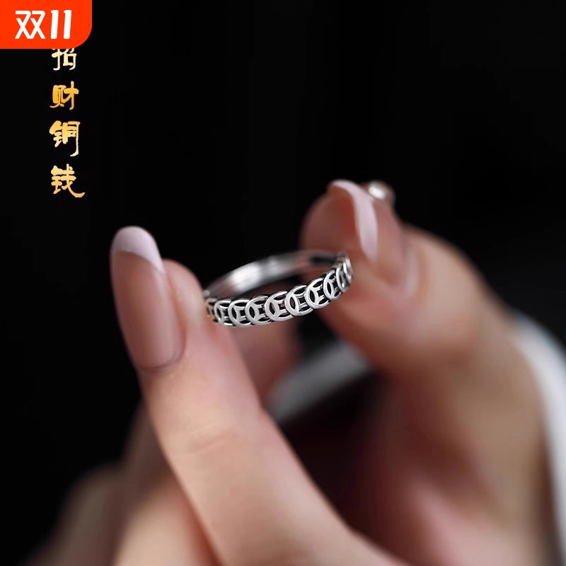 925银戒指纯银女小众设计指环