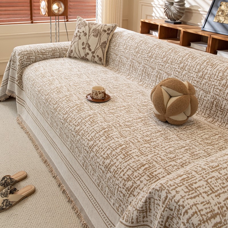 2025新款雪尼尔沙发巾沙发垫高级感四季通用沙发套罩全包盖布