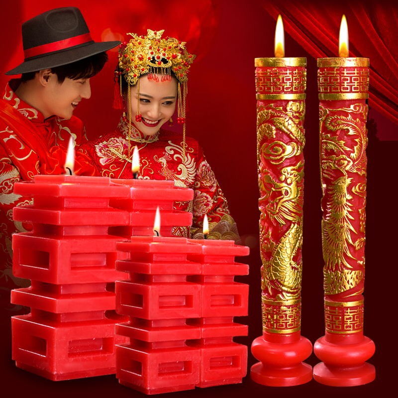 中式龙凤蜡烛结婚订货喜烛图片