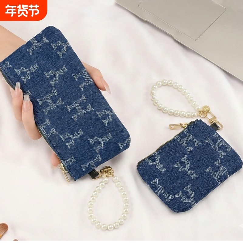 复古牛仔钱包女短款拉链零钱袋迷你精致卡夹新款驾驶证钥匙手拿包,箱包皮具/热销女包/男包,卡包,淘宝优惠券,粉丝福利购,淘宝优惠卷