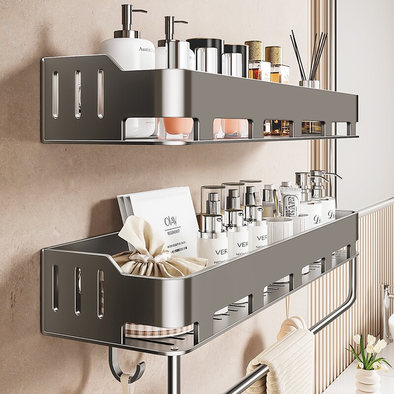 东鹏浴室置物架卫生间免打孔墙上壁挂神器洗漱台洗漱用品收纳架子