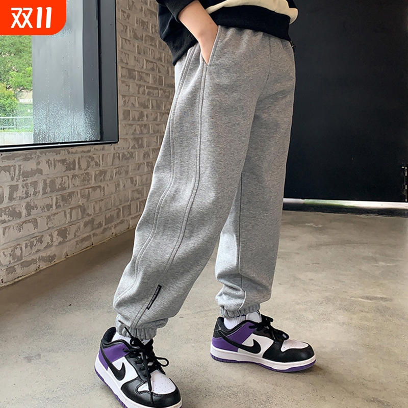 男童卫裤春秋款2025新款中大童休闲裤子儿童薄款百搭运动裤韩版潮