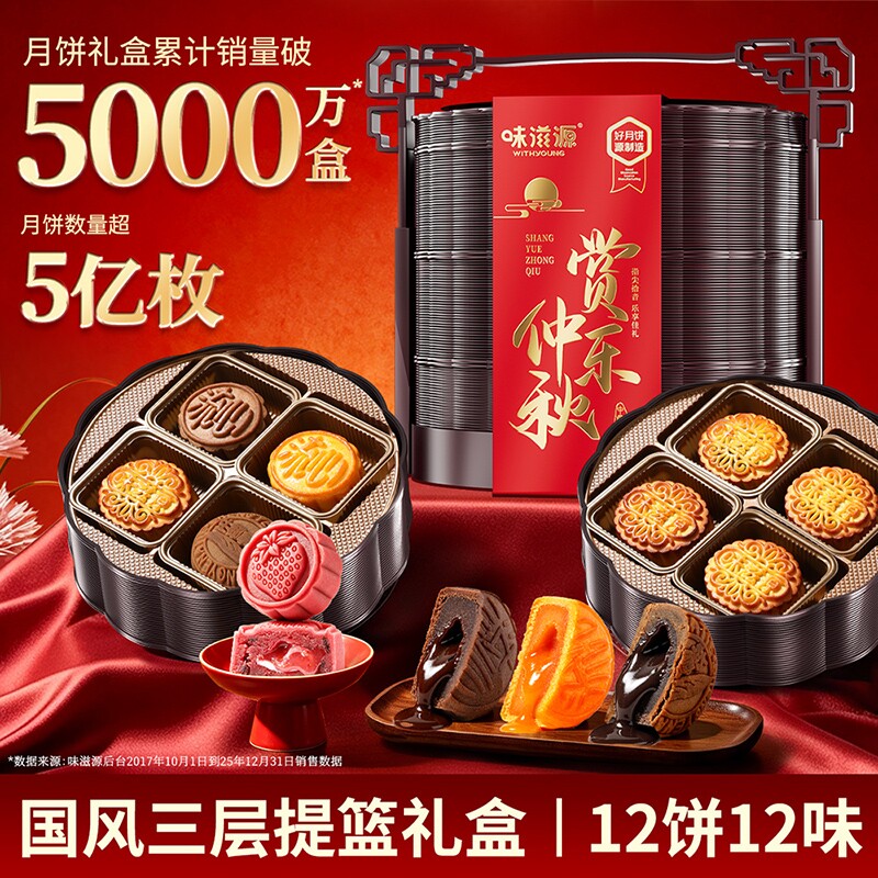 味滋源提篮月饼礼盒中秋节日礼品