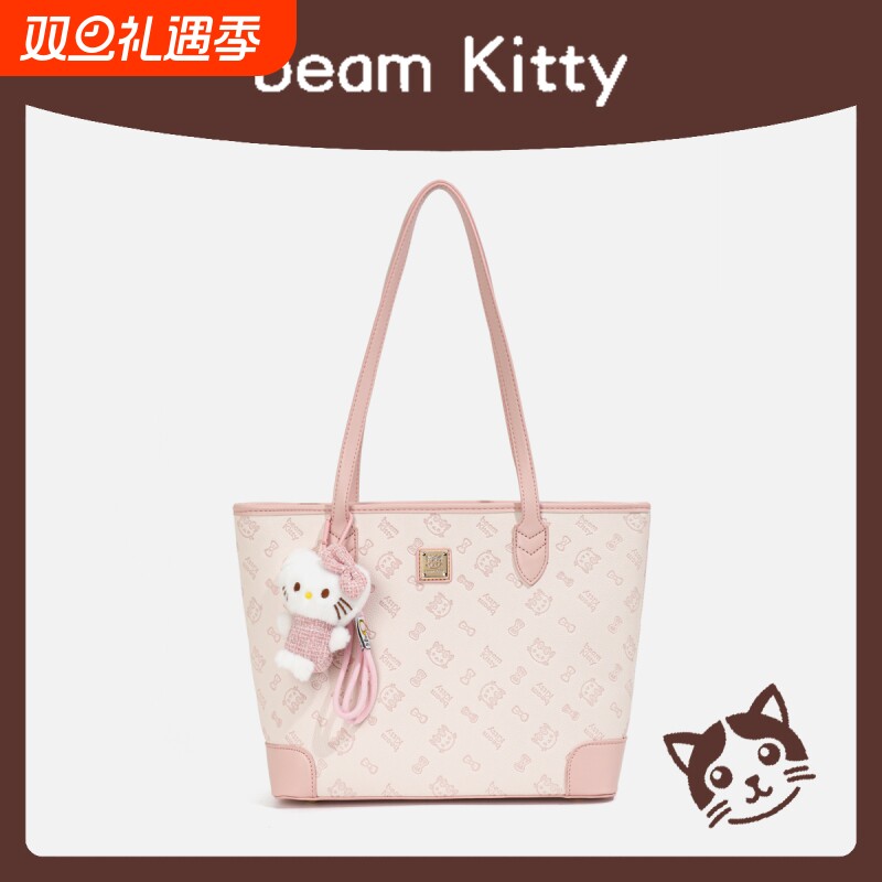 包包女2025印花可爱卡通新款托特包女大学生大容量上课通勤单肩包