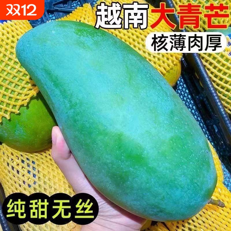 【甄选】越南新鲜大青芒芒果水果金煌芒青皮大果应季热带当季整箱