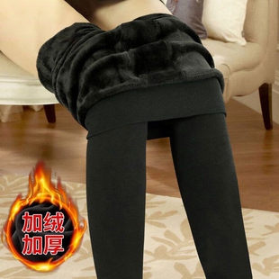 女秋冬连裤 子厚款 袜棉裤 踩脚保暖裤 紧身弹力秋裤 加绒加厚打底裤