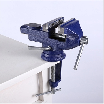 台钳小型多功能家用万向迷你台虎桌钳工作台平口小虎钳台木工夹具