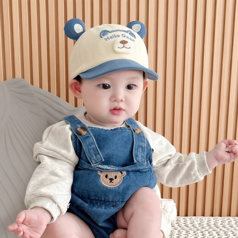 婴儿帽子男宝宝春秋季鸭舌帽婴幼儿小月龄女婴帽儿童遮阳防晒童帽