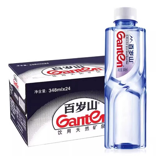 百岁山天然矿泉水348ml*24瓶整箱批发会议家用饮用水送货上门饮料