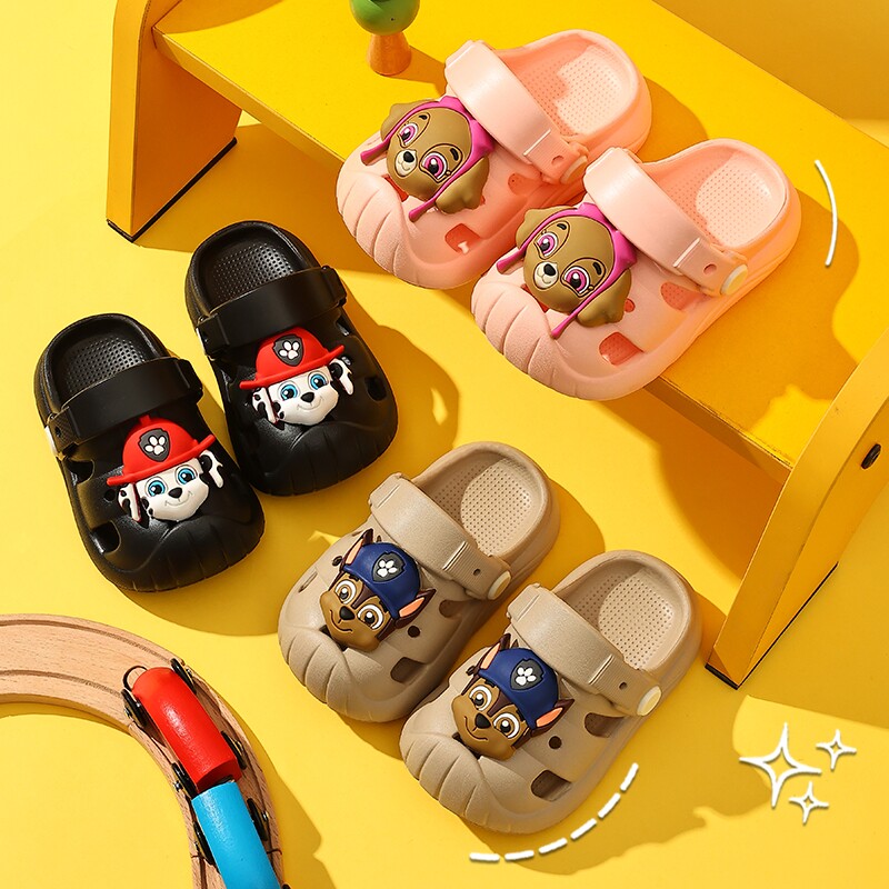汪汪队2026新款儿童洞洞鞋夏男女童拖鞋室内外防滑软底卡通凉拖鞋